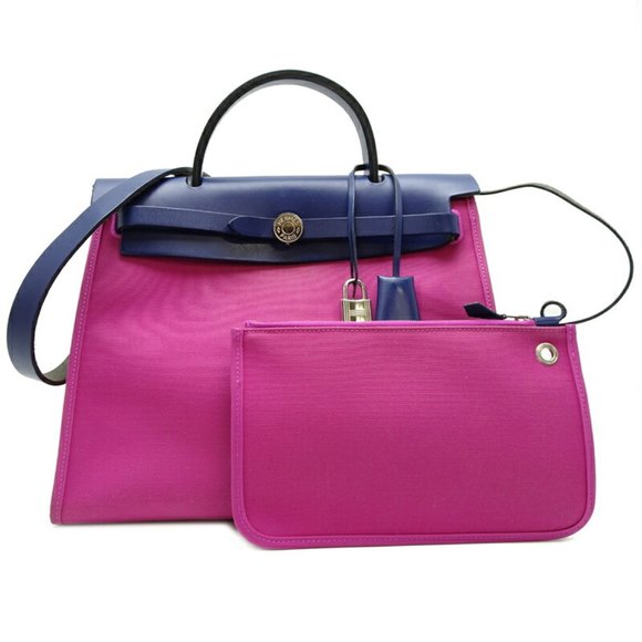 Hermès Herbag Pink Leather shoulder - Picture 1 of 10